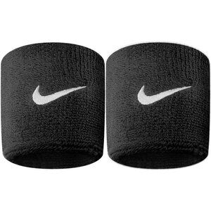 Nike Swoosh Wristband (Pack of 2) (One Size) (Black/White)